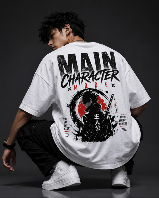 SN WORLD Main Character Anime premium oversized T-shirt product image