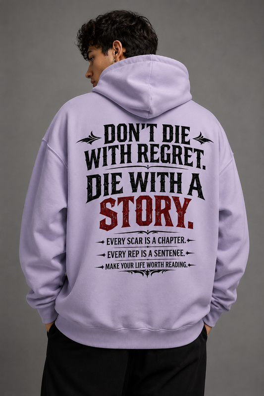 SN WORLD DON'T DIE WITH REGRET premium oversized hoodie product image