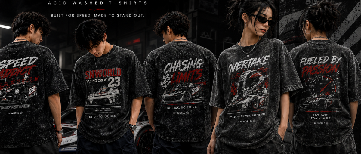 ACID WASH T-SHIRTS - SN WORLD