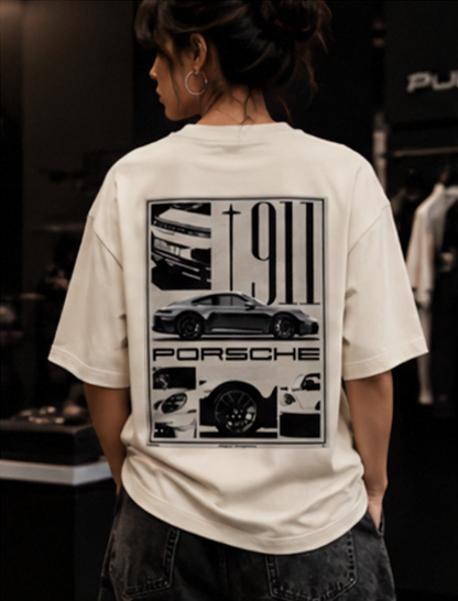 SN WORLD German Motorsport graphic oversized T-shirt product image