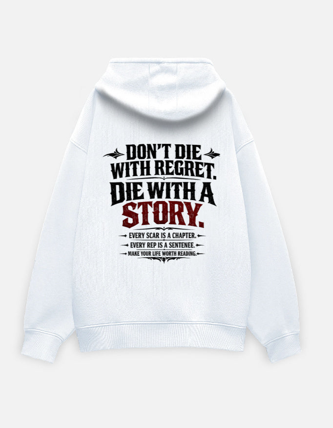 SN WORLD DON'T DIE WITH REGRET premium oversized hoodie product image