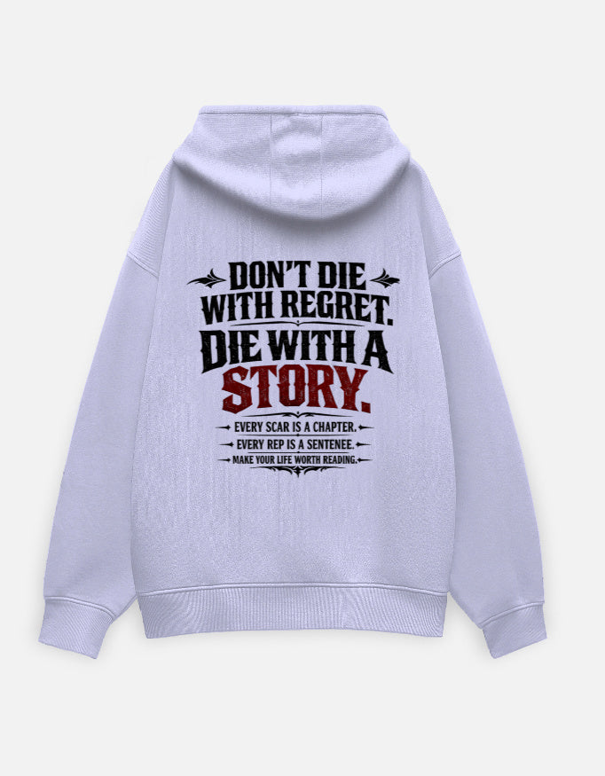 SN WORLD DON'T DIE WITH REGRET premium oversized hoodie product image