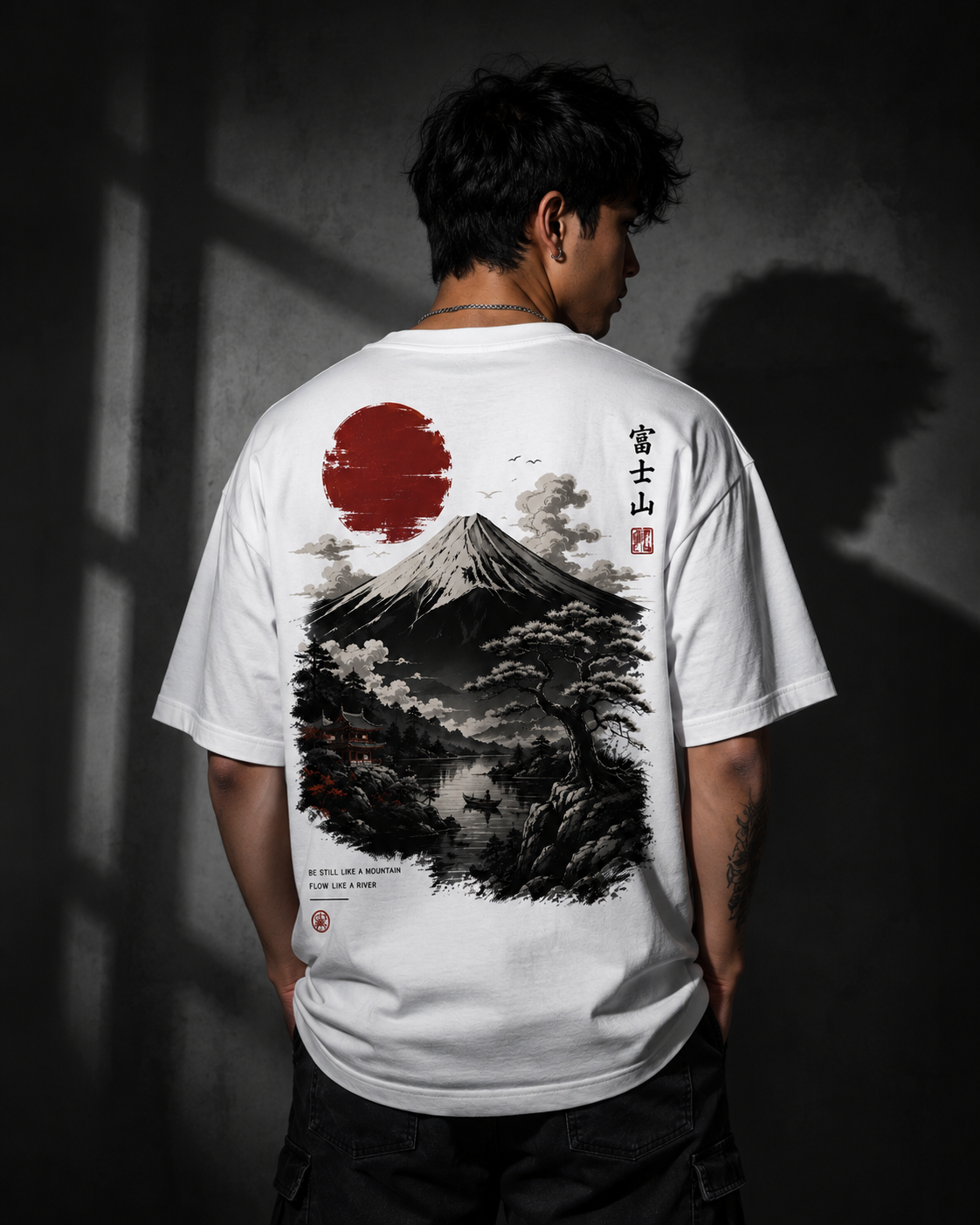 SN WORLD Japanese Wave premium oversized terry T-shirt product image