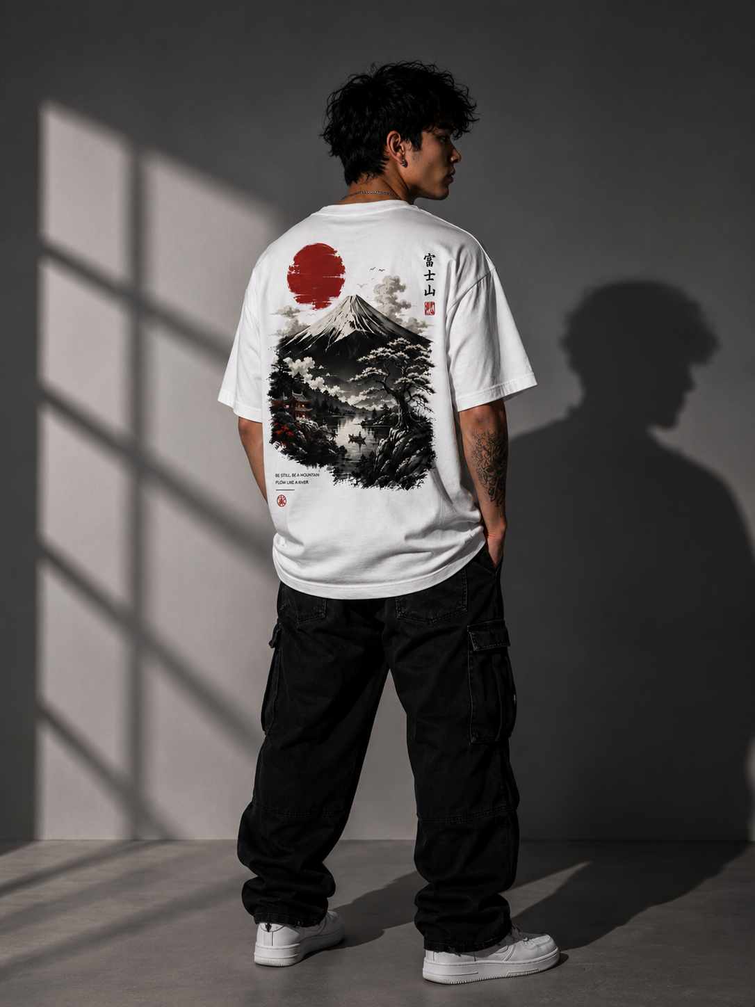 SN WORLD Japanese Wave premium oversized terry T-shirt product image