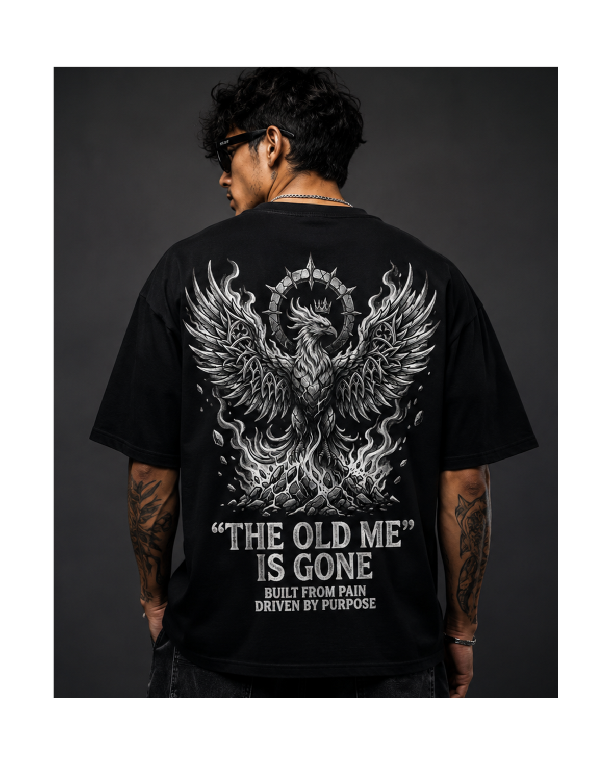 SN WORLD The Old Me Is Gone premium oversized streetwear T-shirt product image