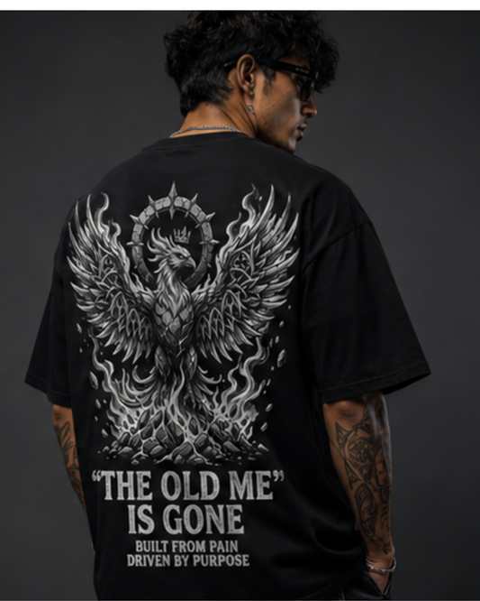 SN WORLD The Old Me Is Gone premium oversized streetwear T-shirt product image