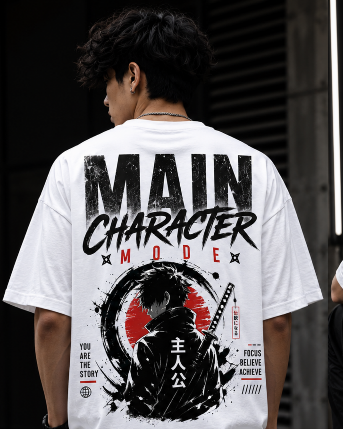 SN WORLD Main Character Anime premium oversized T-shirt product image