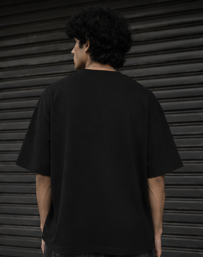 SN WORLD Bairan Hindi graphic oversized terry T-shirt product image