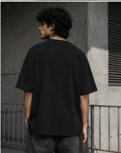 SN WORLD Bairan Hindi graphic oversized terry T-shirt product image