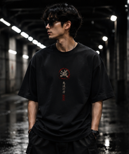 SN WORLD Demon Lineage Japanese graphic oversized T-shirt product image