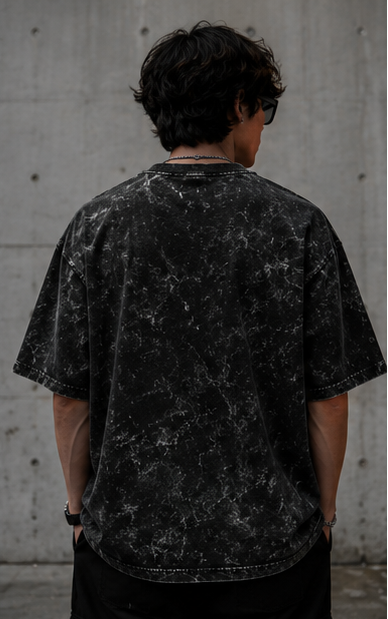 SN WORLD F.E.A. acid washed oversized T-shirt product image