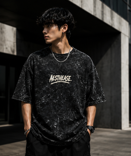 SN WORLD HUMAN AFTER ALL acid washed oversized T-shirt product image