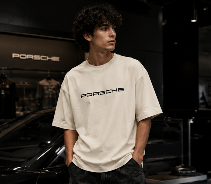 SN WORLD German Motorsport graphic oversized T-shirt product image