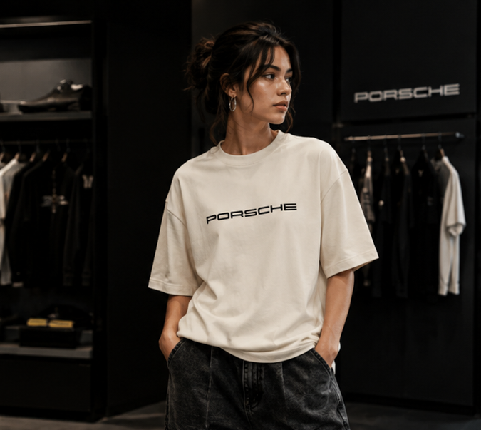 SN WORLD German Motorsport graphic oversized T-shirt product image