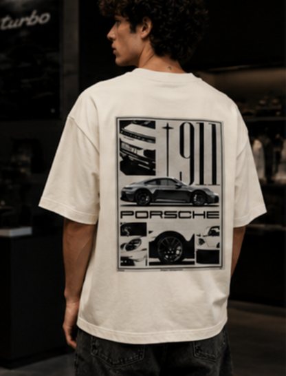 SN WORLD German Motorsport graphic oversized T-shirt product image