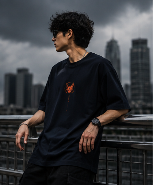 SN WORLD Inferno Flame oversized graphic T-shirt product image