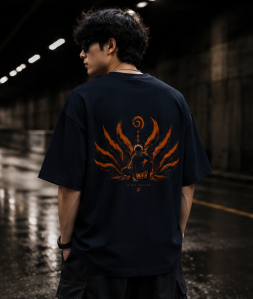 SN WORLD Inferno Flame oversized graphic T-shirt product image