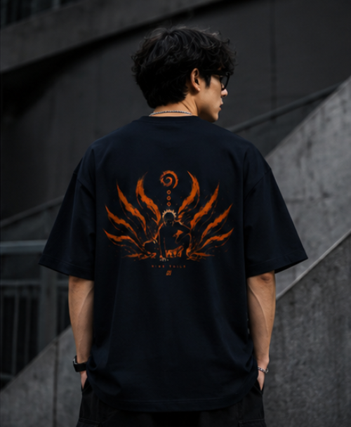 SN WORLD Inferno Flame oversized graphic T-shirt product image