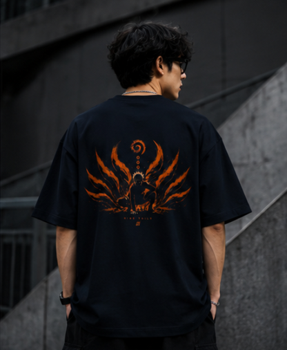 SN WORLD Inferno Flame oversized graphic T-shirt product image