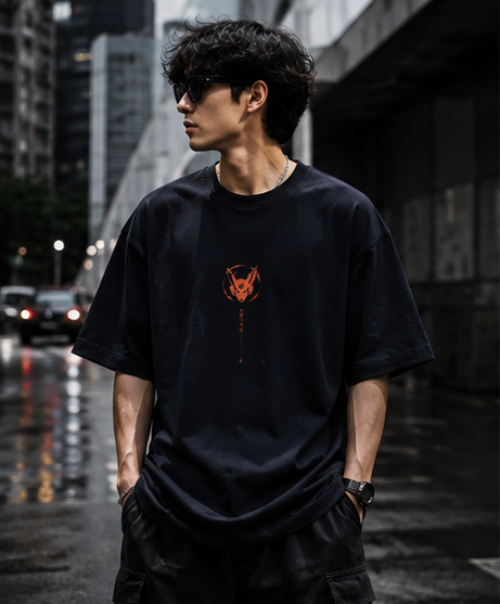 SN WORLD Inferno Flame oversized graphic T-shirt product image