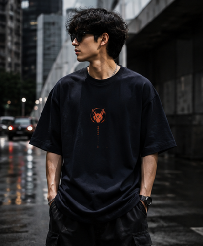 SN WORLD Inferno Flame oversized graphic T-shirt product image
