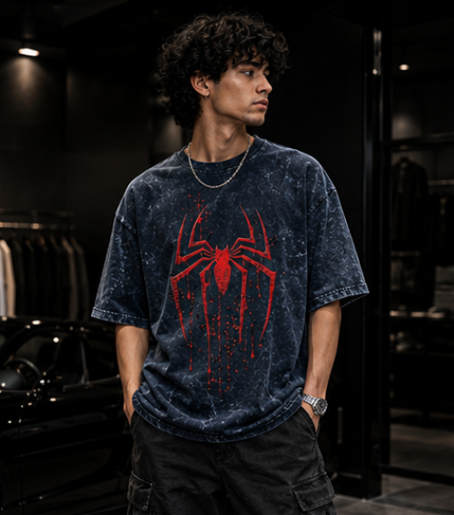 SN WORLD Why Not Me acid washed oversized T-shirt product image