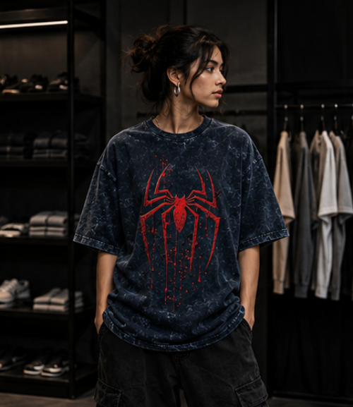 SN WORLD Why Not Me acid washed oversized T-shirt product image