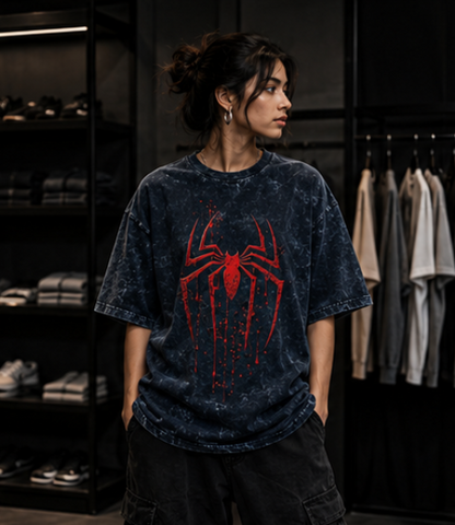 SN WORLD Why Not Me acid washed oversized T-shirt product image
