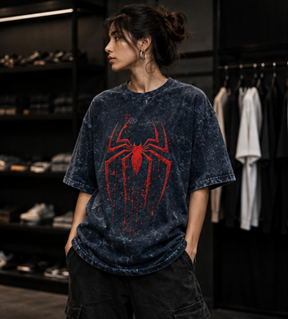 SN WORLD Why Not Me acid washed oversized T-shirt product image
