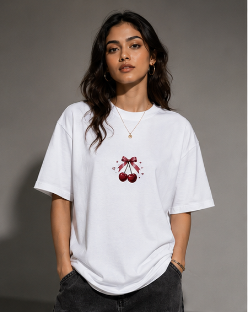 SN WORLD Too Sweet to Chase oversized graphic T-shirt product image