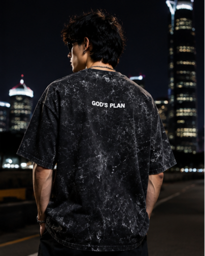 SN WORLD TRUST NO ONE acid washed oversized T-shirt product image