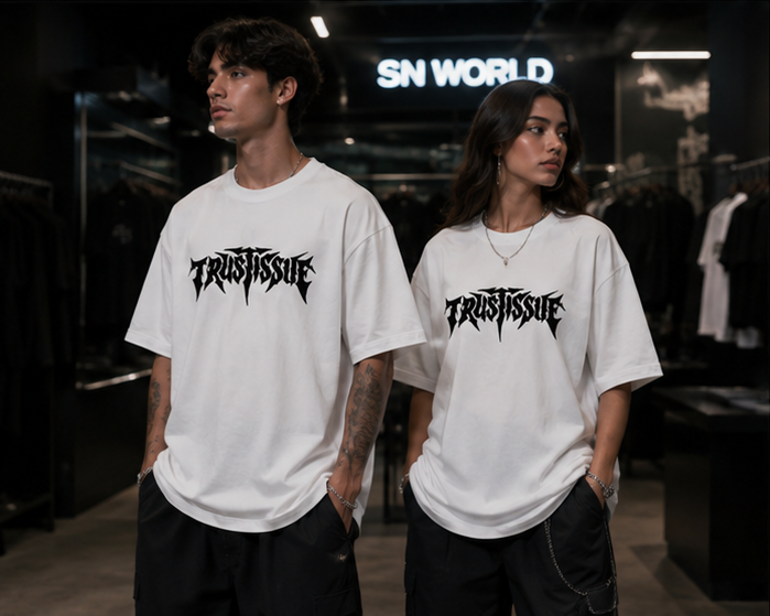 SN WORLD Trust Issues oversized graphic T-shirt product image
