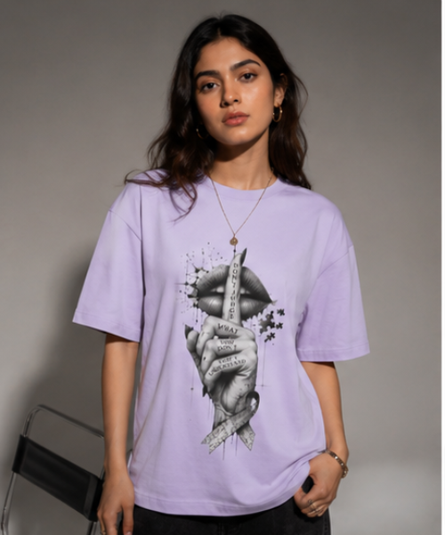 SN WORLD Dark Hand oversized graphic T-shirt product image